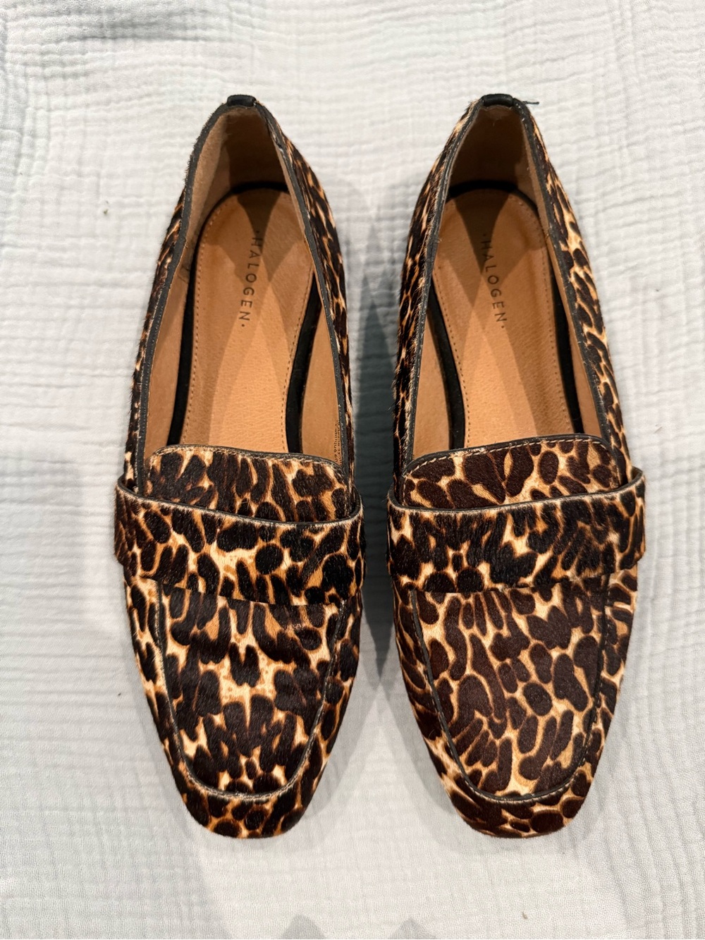 Halogen Leopard Print Women's Loafers in Brown